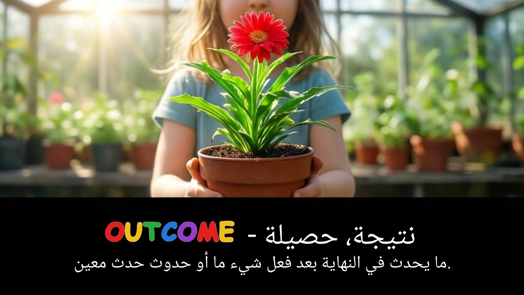 Arabic Illustration for outcome